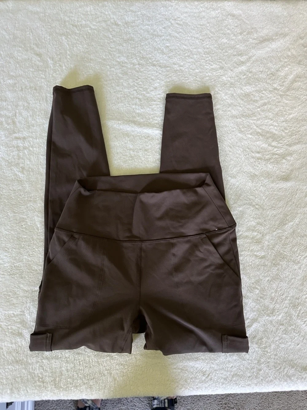 Avalanche High-Waist Brown Leggings